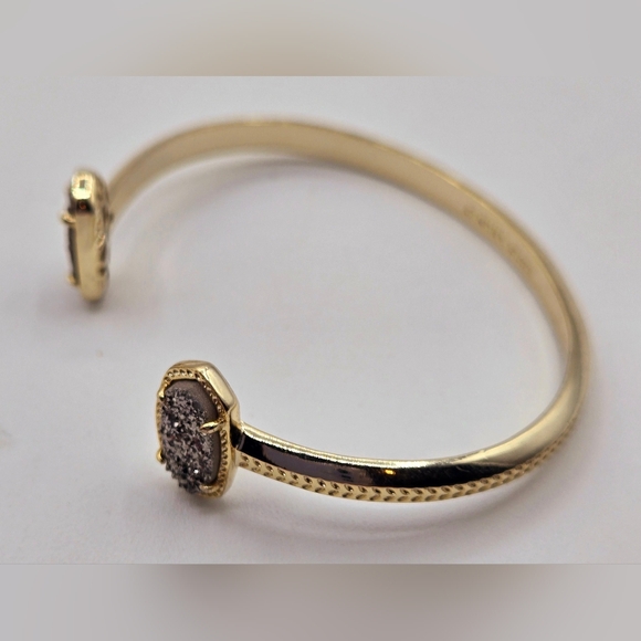 KENDRA SCOTT Cuff Bracelet Drusy Stone in Gunmetal Gold Plated - Picture 5 of 8